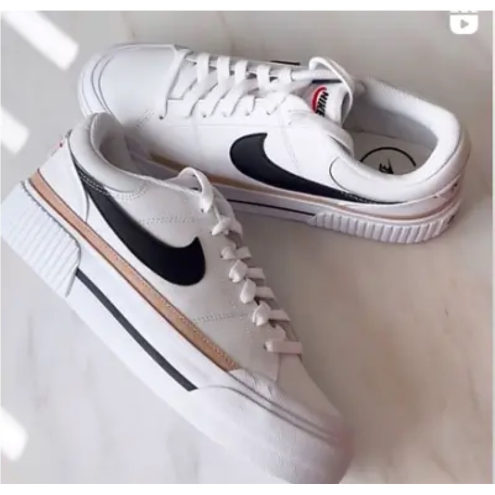 NIKE WOMENS COURT LEGACY LIFT SNEAKER - WHITE - Picture 5 of 5